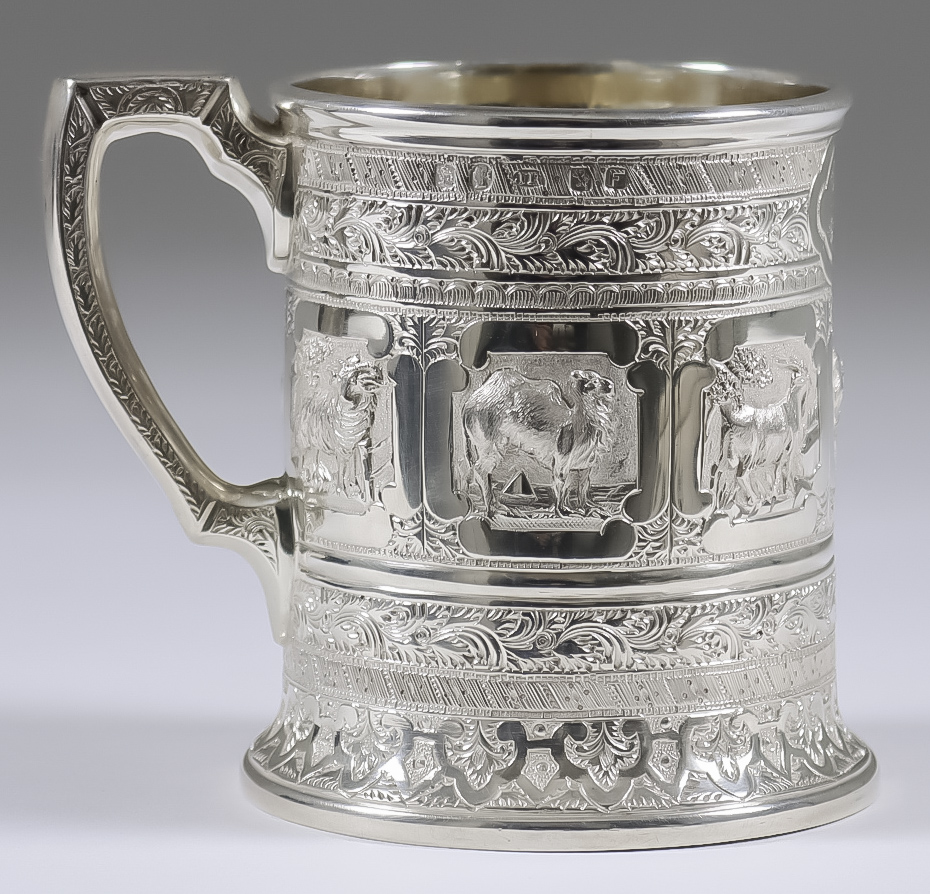 A Victorian Silver Christening Mug, by James Reid & Co, Glasgow 1876, retailed by Sorley Silver