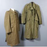 A Khaki Greatcoat, dismounted, 1951 pattern, size 5, with label for H. Lotery & Co. Ltd, 1952, and