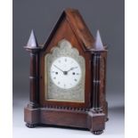 An Early 19th Century Rosewood Cased Mantel Clock, by Hare of London, the 4ins diameter white enamel