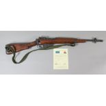 A Good Deactivated .303 Calibre Enfield No.5 Jungle Carbine, Serial No. E4692, with current