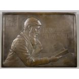 ***Luise Federn-Staudinger (1879-1967) - Bronze plaque of her father Franz Staudinger, a
