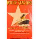 Copy of White Star Line Poster - "Olympic" and "Titanic" - Largest steamers in the world, each 45,