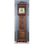 A 19th Century Carved Oak Cased Longcase Clock, by William Gaite of Sheptonmallet, the 18th