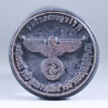 A World War II German Naval Ink Stamp for the Commander of Security of the North Sea, the circular