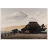Kawase Bunjiro Hasui (1883-1957) - Woodcut in colours - Mount Fuji, Narusawa, 9.5ins (24.1cm,) x