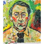 ***John Randall Bratby (1928-1992) - Oil painting - Shoulder length portrait of Sir Ronald