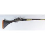 An Early .65 Calibre Ottoman Snaphaunce Musket, 51ins plain steel barrel, Snaphaunce lock