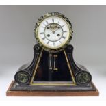 A 19th Century French Mantel Clock, by S. Marti & Cie, No. 7134, the 5ins diameter white chapter
