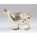 An Early 20th Century Continental Silver "Goose" Pattern Box, with import mark for Berthold