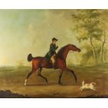 John Nost Sartorius (1759-c.1830) - Oil painting - "The Huntsman", riding out with his dog, signed