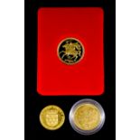 A USA Gold Commemorative Medallion John & Robert Kennedy 1963-1968, weight 6g, an Elizabeth II