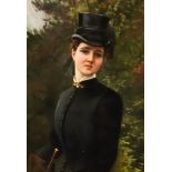 Robert Cree Crawford (1842-1924) - Oil painting - Portrait of Helen Bell aged 18, 1876, the sitter