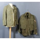 A Royal Canadian Air Force Dress Jacket, a Canadian B450 battle dress blouse, serge, size 5, with
