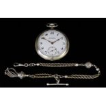 An Interesting Pocket Watch, Mid 20th Century, by Fredo Frier of Wilhelmshaven, the white enamel