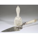 A George V Silver Bladed Presentation Trowel, by R. Spencer of London, Birmingham 1924, the