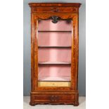 A 19th Century French Rosewood and Amboyna Veneered Armoire in the Empire Style, (now converted to a