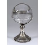 Sir Peter O'Sullevan (1918-2015) - Elizabeth II Silver Circular Stand and a 2.75ins Rock Crystal