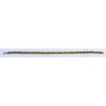An 18ct Gold Flat Link Bracelet, Modern, 180mm overall, gross weight 10.7g