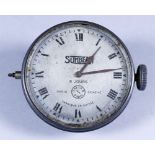 A Jaeger Paris Eight Day Car Clock for Sunbeam Car, Pre-War, No. 11766, the 3ins silvered dial