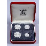 A Set of Elizabeth II 1987 Silver Maundy Coins, sealed in vinyl packet, contained in Royal Mint case