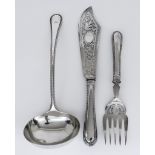 A George V Silver Old English Bead Pattern Soup Ladle, by Elkington & Co, Birmingham 1927, weight