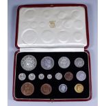 A Set of Fifteen George VI 1937 Coronation Issue Proof Coins Crown to Farthing, including - Maundy