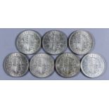 Fifteen George VI Half Crowns, including - Second World War run 1939-1945, mostly fine, 1939, good/