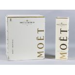 Six bottles of Moët & Chandon Non-Vintage Champagne, in gift boxes