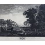 James Mason (1710-circa 1785) after Claude Lorrain - Engraving - "A View on the River Po in Italy" -