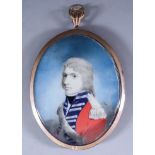 Attributed to Frederick Buck (1771-1839/40) - Miniature shoulder-length portrait of an Army