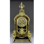 A 19th Century French Red Tortoiseshell, Boulle and Gilt Brass Mounted Mantel Clock, by Raingo