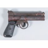 An Early .177 Calibre Webley Air Pistol, Model "Junior", 6ins plain steel barrel, plain steel