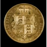 Victoria 1853 Shield Back Half Sovereign (Young Head), VF