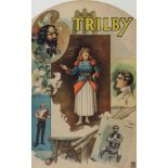 Late 19th Century English School - Lithograph in colours - Poster for the stage play "Trilby", circa