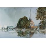 ***Alex Prowse (20th/21st Century) - Watercolour - "Little Venice", signed and dated '90, 16.5ins