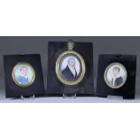 Attributed to Frederick Buck (1771-1839/40) - Three oval miniature shoulder-length portraits