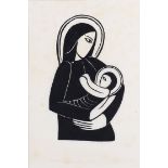 Eric Gill (1882-1940) - Two woodcuts - "Madonna and Child", on India paper 8.75ins x 6ins, and "