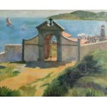 ***Richard Cotton Carline (1896-1980) - Oil painting - "San Tropez 1925", canvas 18ins x 22ins,