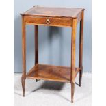 A Modern Figured Rosewood Rectangular Two-Tier Occasional Table, by H.S.K., No. 7815 and 42614,