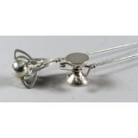 The Buckingham Hat Pin Collection A Pair of Edward VII Silver "Game" Hat Pins, by Charles Horner,