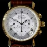 A Zenith "El Primero" Automatic Chronograph Wristwatch, Modern, the silvered dial with black Roman