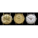 Three Tissot Wristwatches, Modern, comprising - two automatic day date, and one quartz, each on