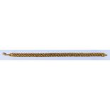 An 18ct Gold Flat Curb Bracelet, Modern, 200mm overall, gross weight 18.5g