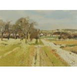 Gerard Panet (20th Century) - Oil painting - French country landscape, signed, canvas 22ins x 28ins,