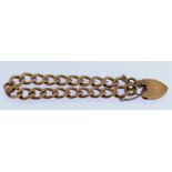 A 9ct Gold Chain Link Bracelet, with padlock clasp, 200mm overall, weigth 26.5g