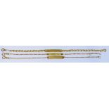 Three 18ct Gold Child's Identity Bracelets, Modern, two 170mm, one 180mm, gross weight 7.1g