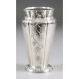 An Elizabeth II Silver Circular Vase Pattern Hat Pin Holder of Panelled Form, by Beeby & Powell,