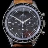 An Omega Speedmaster "Space" Wristwatch, 20th Century, Stainless Steel Cased, Limited Edition No.