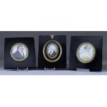 Attributed to Frederick Buck (1771-1839/40) - Three oval miniature shoulder-length portraits of