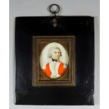 Late 18th/Early 19th Century English School - Oval shoulder length portrait on ivory - Military